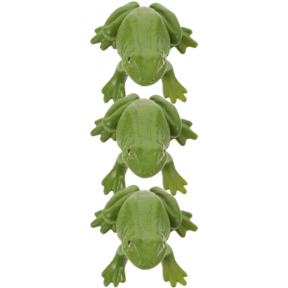 3 Pcs Mini Frog Statue Educational Montessori Learning Props Desktop Decorative naments Animal Figures Learning Toys Montessori