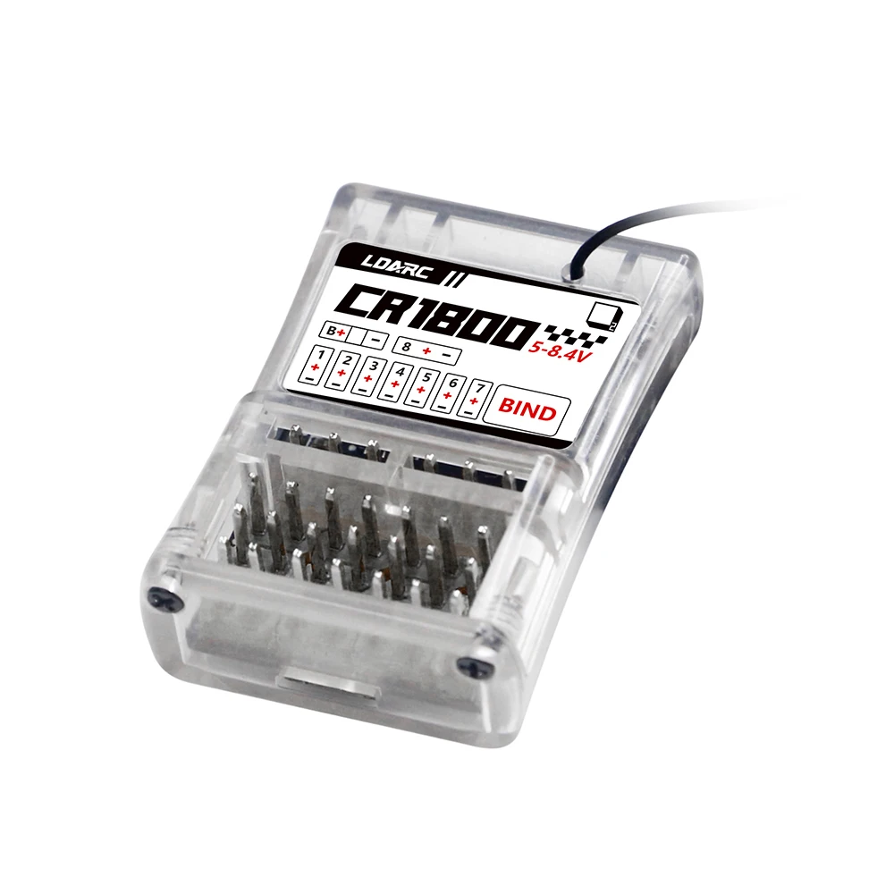 LDARC CT01 2,4 GHz 8CH controlador de Radio con pantalla LCD bidireccional con receptor CR1800 para modelos de tanques de barcos y coches RC
