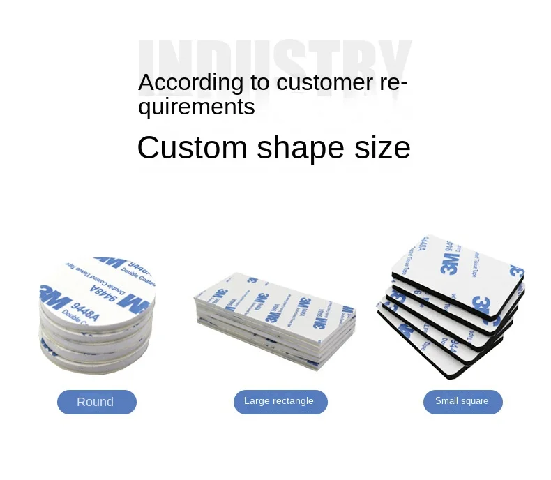 100/50/20/10pcs 3M 9448A Double-Sided Adhesive Foam Tape High Viscosity Die Cutting Type Hook Car Decoration Foam Strong Tape view 5
