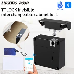 NFC IC Card TTlock App Unlock Lock Keyless Invisible Cabinet Door Lock Drawer Locker  Furniture Wooden Electronic Smart Locks