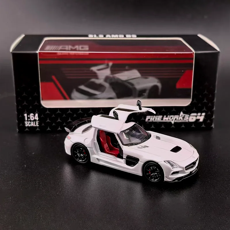 New Fine Works 1:64 Mercedes-Benz Sls Amg Bs Goul-Wing Door Series