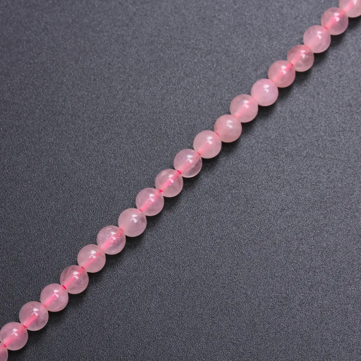 15-40 buah 4/6/8/10/12mm Pink batu alam bulat longgar manik-manik bahan perhiasan membuat DIY buatan tangan kalung gantungan kunci