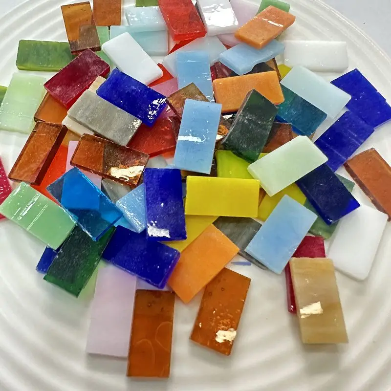 100 г прозрачная стеклянная мозаичная плитка, разноцветная мозаика, сделай сам, изготовление мозаики для слюды, ремесло, хобби, искусство, украшение для дома, стены arte 917