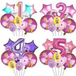 Ballon en latex Rapunzel rose pour fille, fournitures de fête d'anniversaire, décoration d'intérieur, baby shower, décoration de mariage, plus riche, 12 po