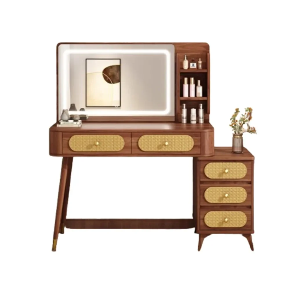 خمر مرآة خلع الملابس الجدول الفاخرة الفتيات الحديثة المنظمون أنيق خلع الملابس الجدول الجمال هدية Meuble دي Chambre روما ديكور #4