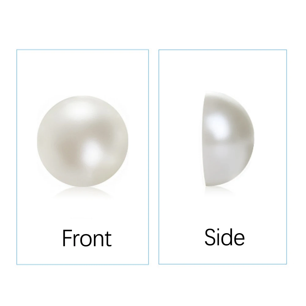 2-25mm White Color Half Round Pearls Flat Back Pearl Beads for 3D Nail Art DIY Craft Wedding Decoration