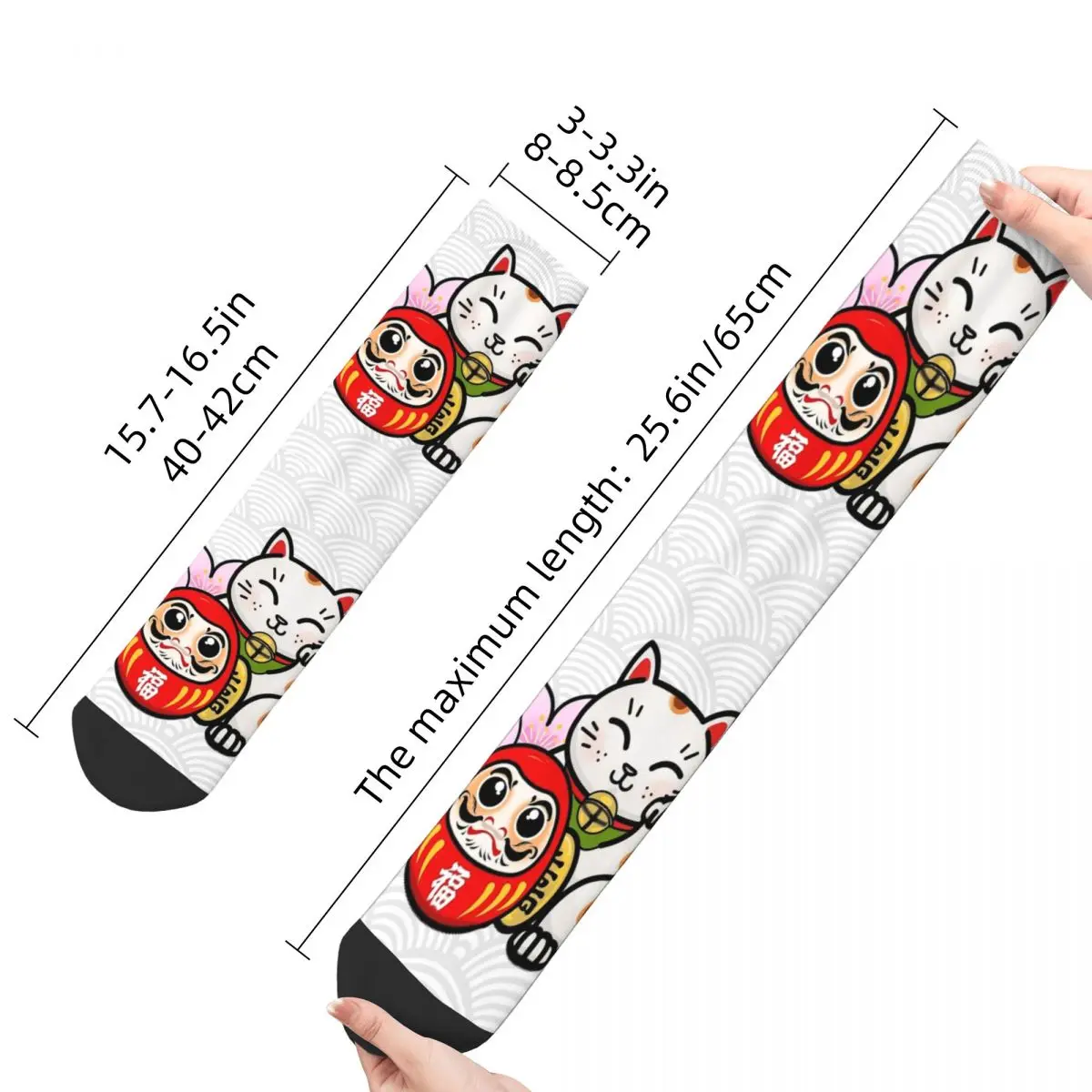 Luck & Fortune Cat Neko Maneki Chaussettes pour hommes et femmes, mode, printemps, été, automne, hiver, bas, cadeau