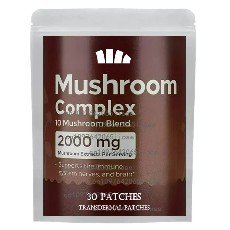 

30 пластырей, переплетные пластыри с грибовидным слоем и левевой гривой, кордицепс для памяти, фокусировки, энергии, поддержки иммунитета