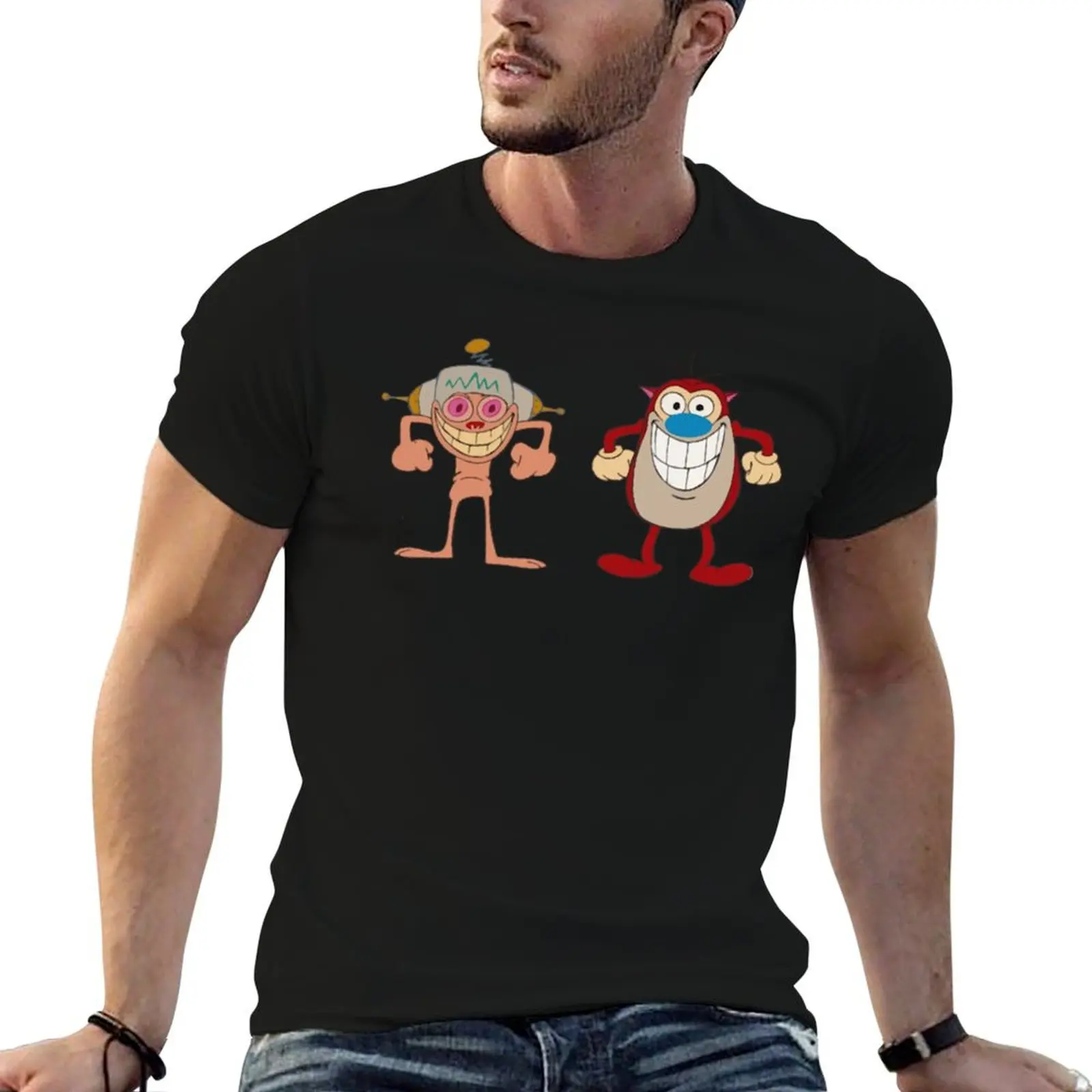 

- oversize t Merchandise SELLER and Ren T-Shirt anime shirts BEST Stimpy