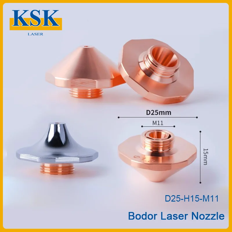 Bodor D25 M11 Laser Cutting Nozzle Single/Double Layer High-Speed Hexagonal Red Copper Nozzle for Fiber Laser Cutting Machine