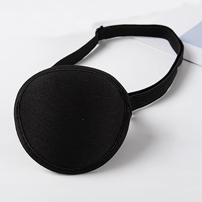 Pirate Eye Patch Unisex Black Single Eye Patch Eyepatch One Eye Washable Adjustable Concave Eye Patch Kid Pirate Cosplay Costume