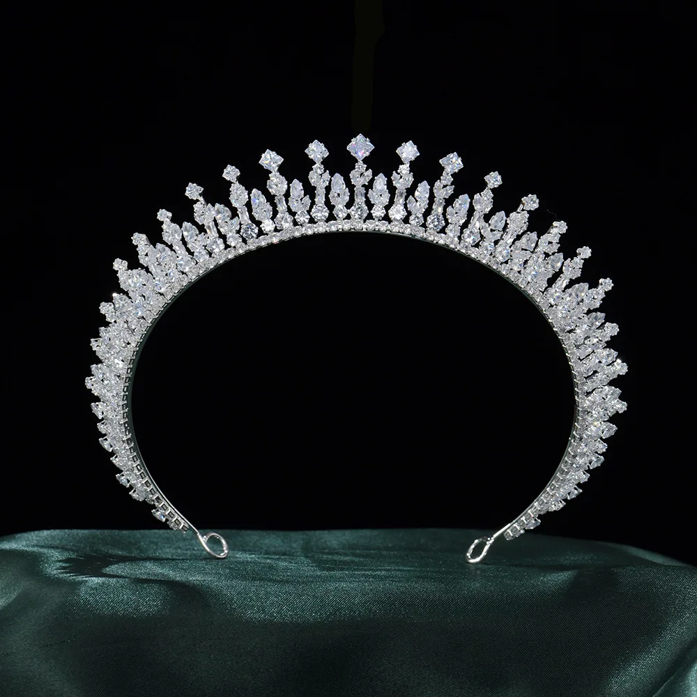 

5A Zirconia Tiara for Wedding Bride Headpiece Luxury Bridal Tiaras Crowns Headband Party Prom Hair Jewelry Accessories Headdress