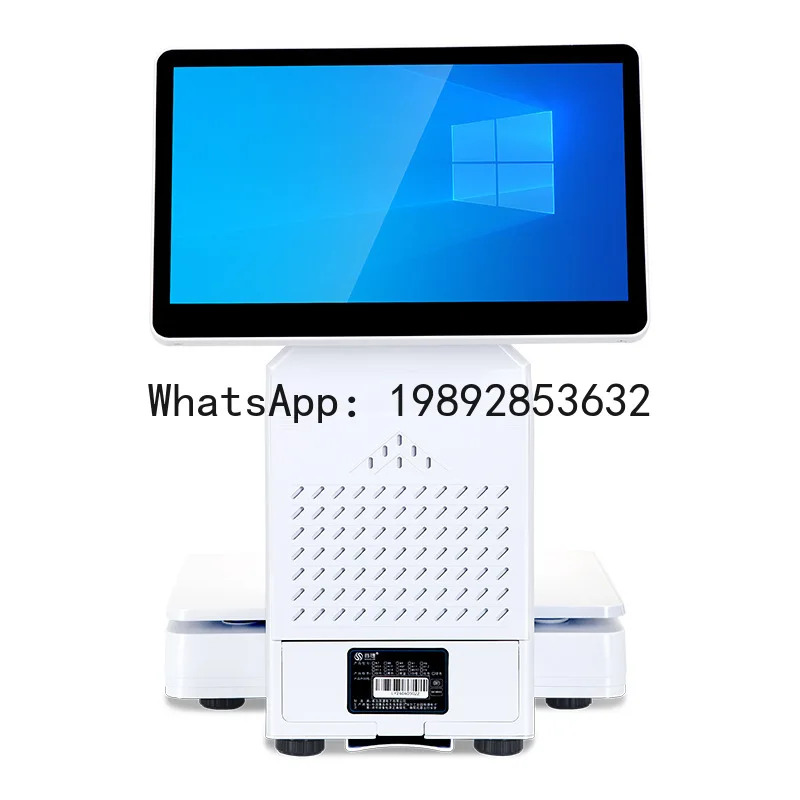 JX  Intelligent Recognition  Cash Register All-in-One Machine Supermarket Touch Screen Cashier Scale Fruit Shop Fresh Scale