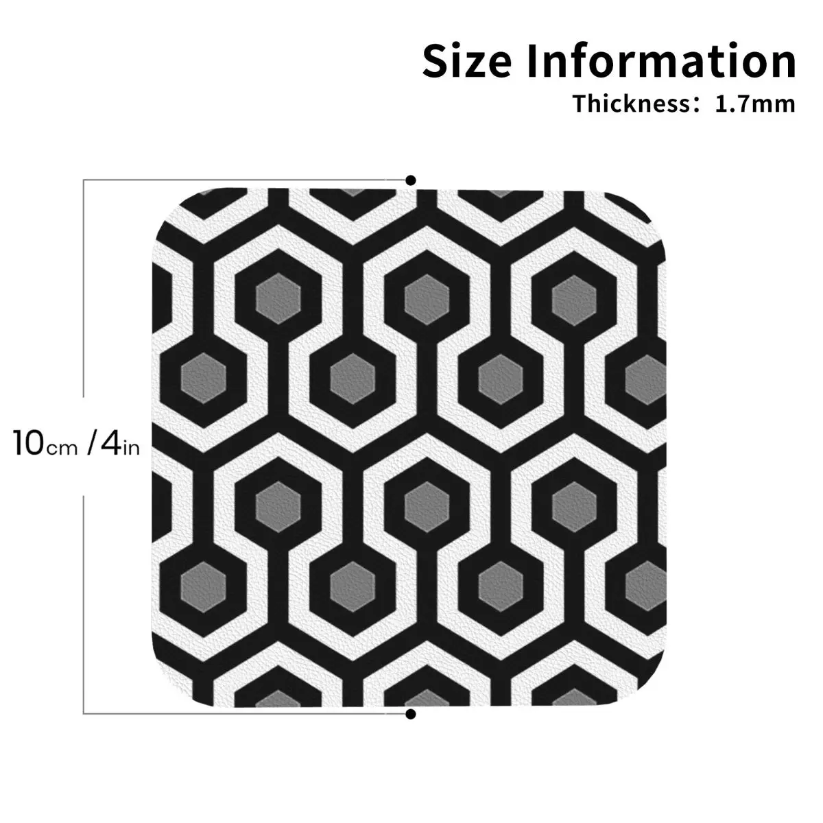 Geometric Pattern Looped Hexagons Kerry Coasters Kitchen Placemats Non-slip Insulation Cup Coffee Mats  Tableware Pads Set of 4