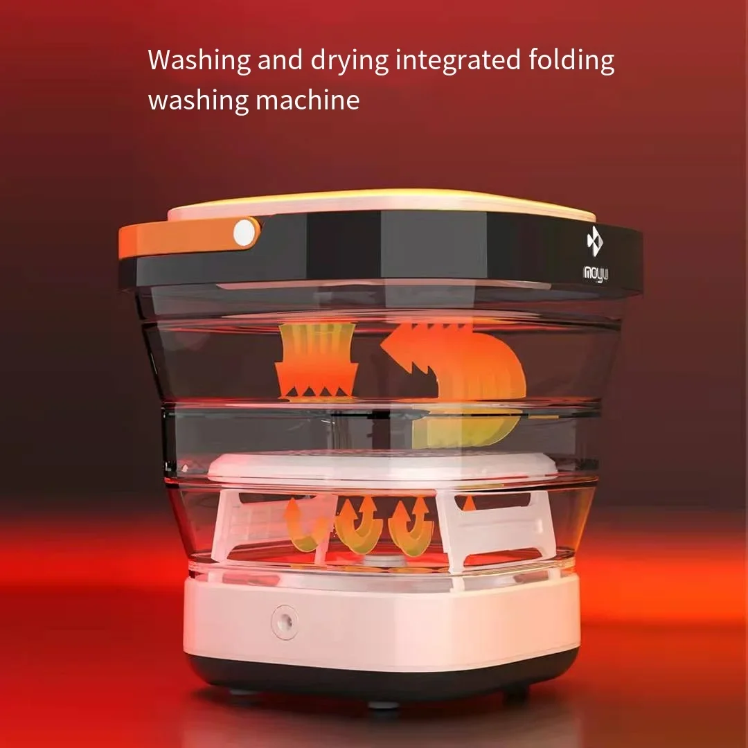 Portable travel mini home mini folding elution drying multi-function washing machine underwear electric washing machine