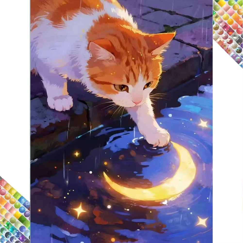 

Алмазная картина DPF Dreamy Cat, новые поступления, 2025 Fairy Dust AB, полная дрель, алмазная мозаика, высококачественная алмазная живопись