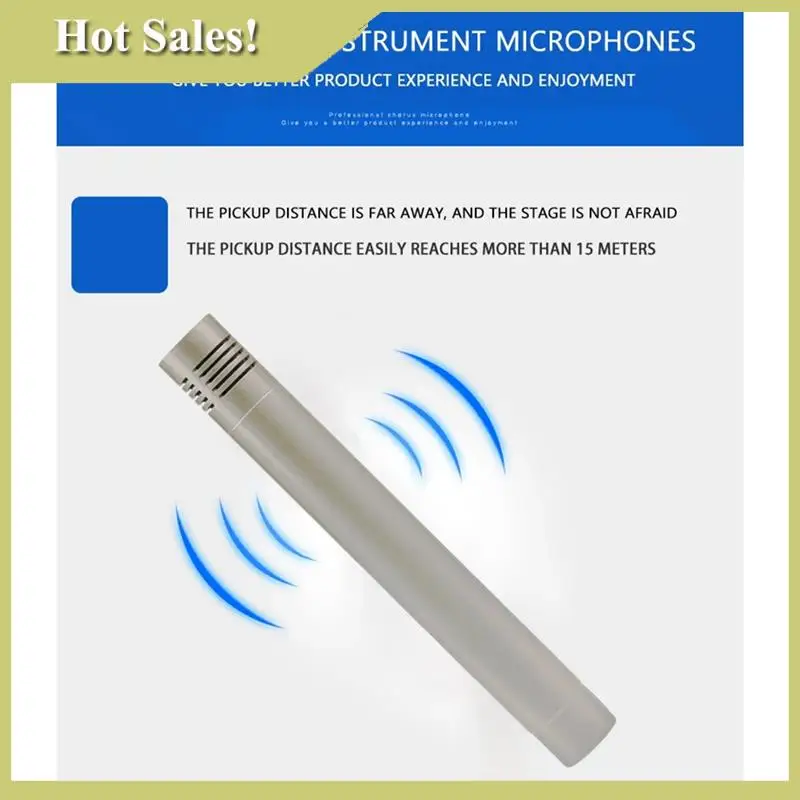 

-ABGQ 1 Pair C02 Pen-Shaped Condenser Microphone Shockproof Clip Microphone Piano Mic Pen Type Instrument Microphone