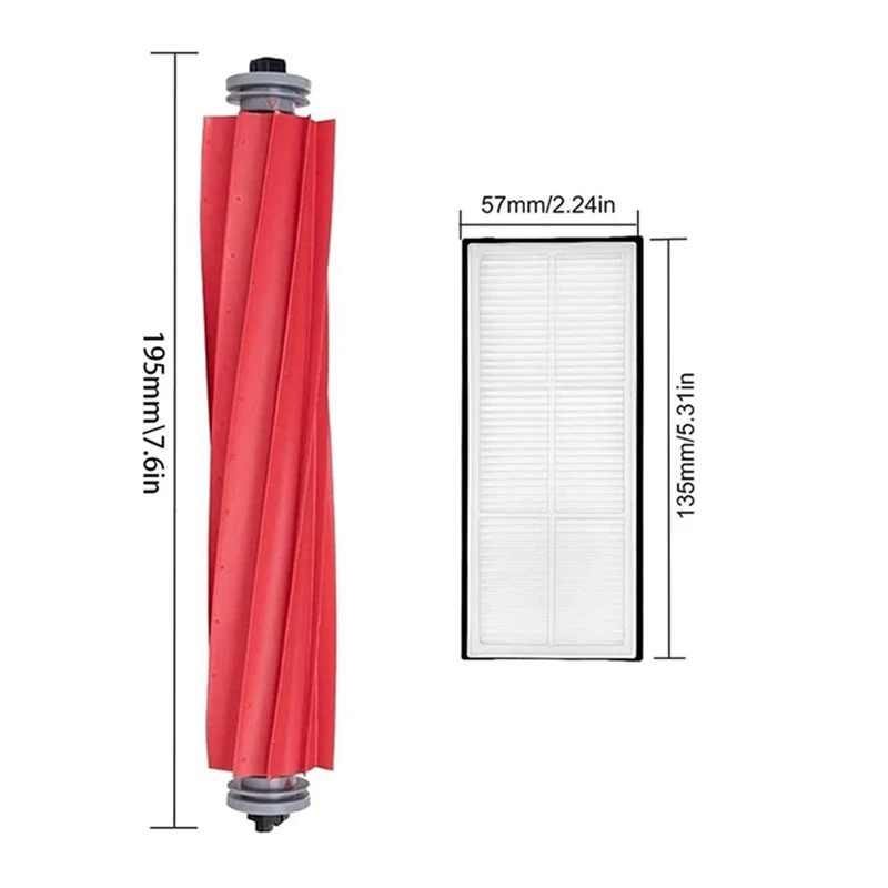 เครื่องดูดฝุ่นหุ่นยนต์กรองMopผ้าหลักแปรงด้านข้างอะไหล่สําหรับXiaomi Roborock S7 Maxv Ultra,T7S Plus,S70,S75