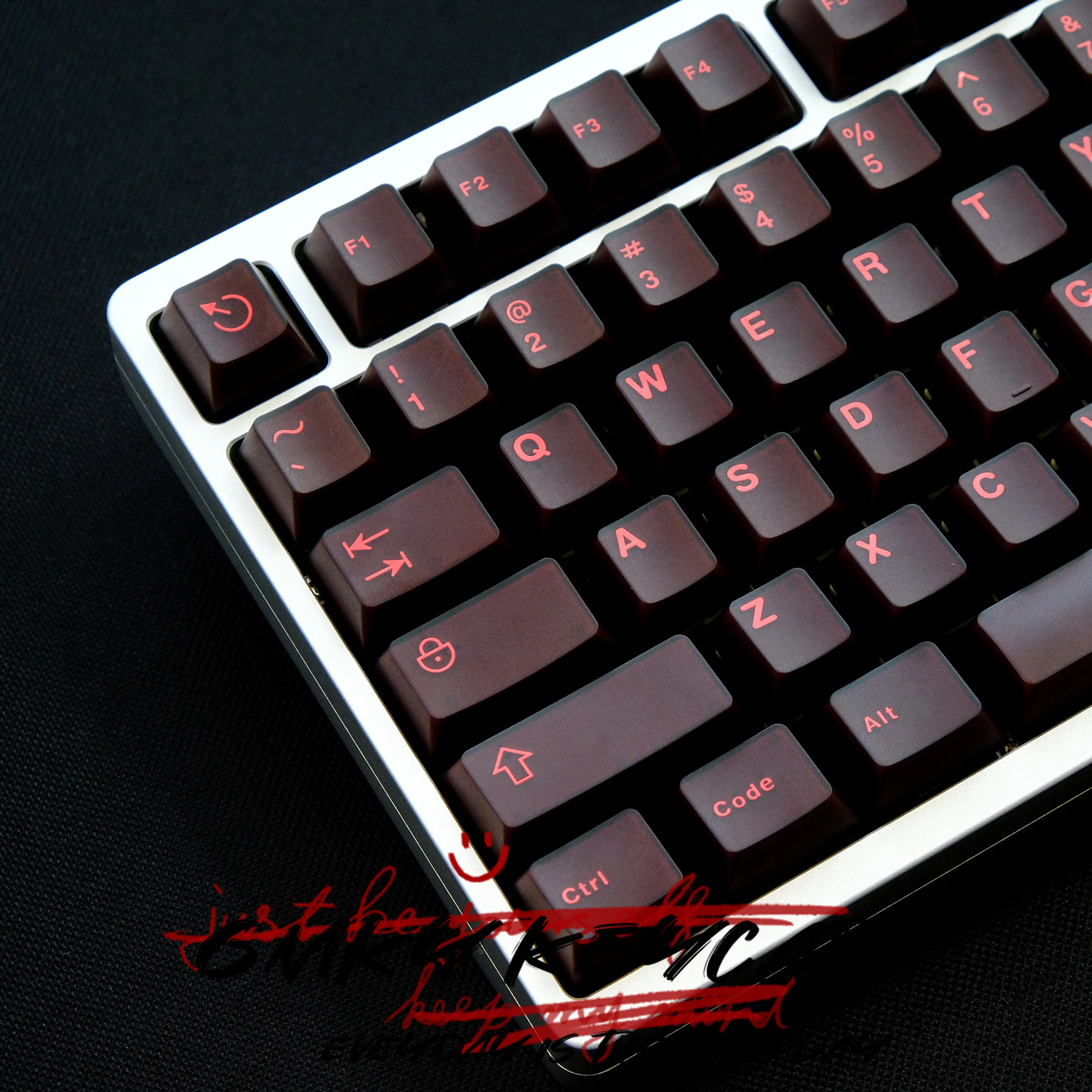 Imagem -04 - Gmky Semitransparentes Keycaps Perfil Cereja Double Shot Abs Font Pbt Keycaps Teclado Mecânico Interruptor mx