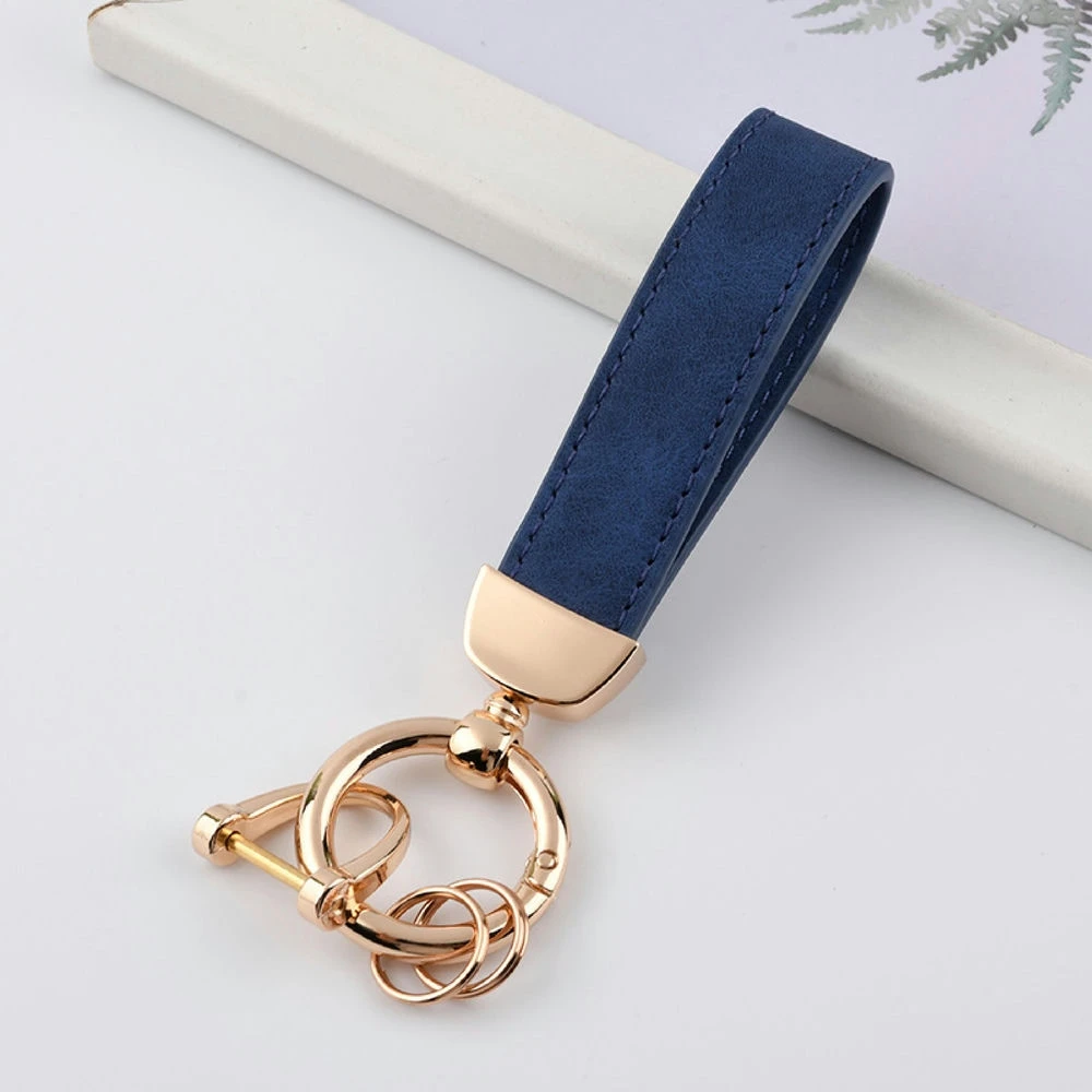 Personalized PU Leather Key Strap with Custom Text