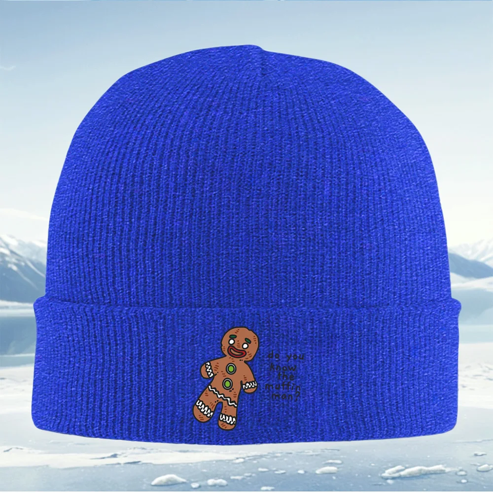 Hombre de jengibre con cuestión Hombres Mujeres Gorro de punto unisex Gorro Jersey Gorro Invierno Térmico Cálido Navidad Ciclism