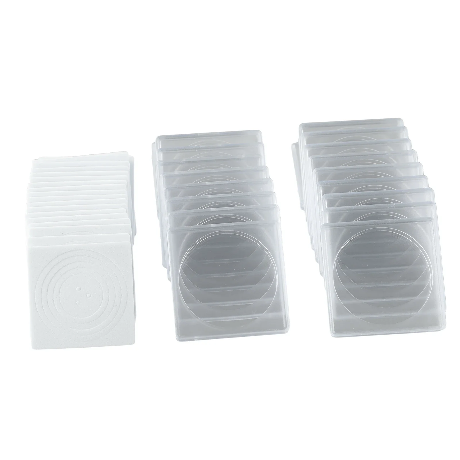 20pcs Transparent Plastic Coin Holder Coin Collecting Box Case For16-40mm Coins Storage Capsules Protection Boxes Container