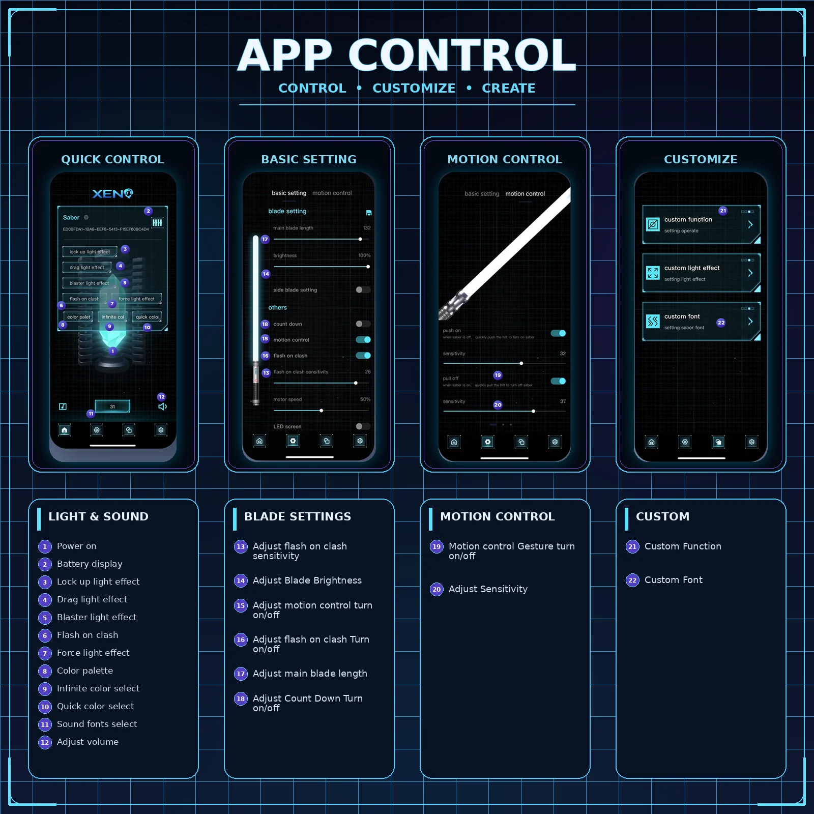 Vader Saber Sith Master Dark Lord Lightsaber XRGB3.0/Xenopixel 3.0 Smooth Swing App Control Colour Change - view 5