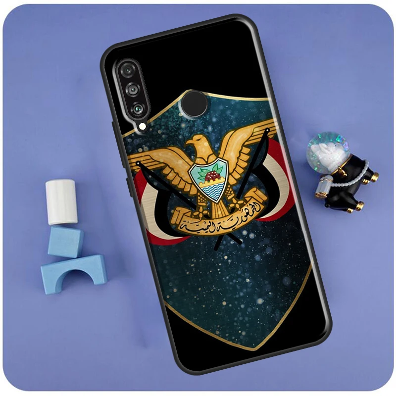 Yemen Coat of Arms Flag Case For Huawei P30 P20 P40 Lite Nova 11 Pro 3i 8i 11i 9 10 SE 5T Y60 Y61 Y70 Y90 Y91 Cover