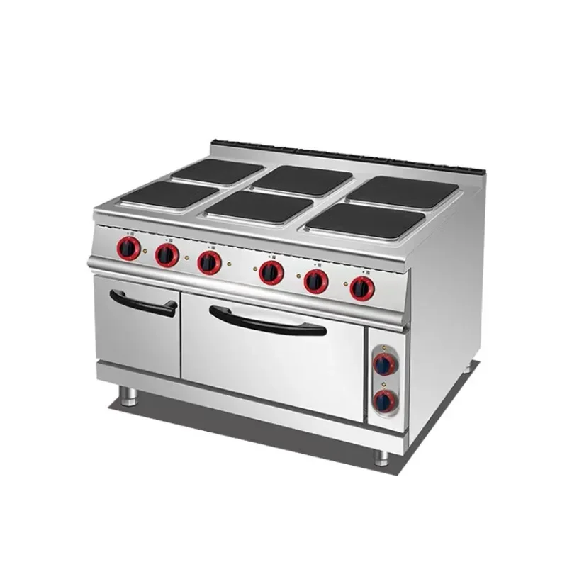 Commercial six-head pot stove, kitchen engineering combination stove