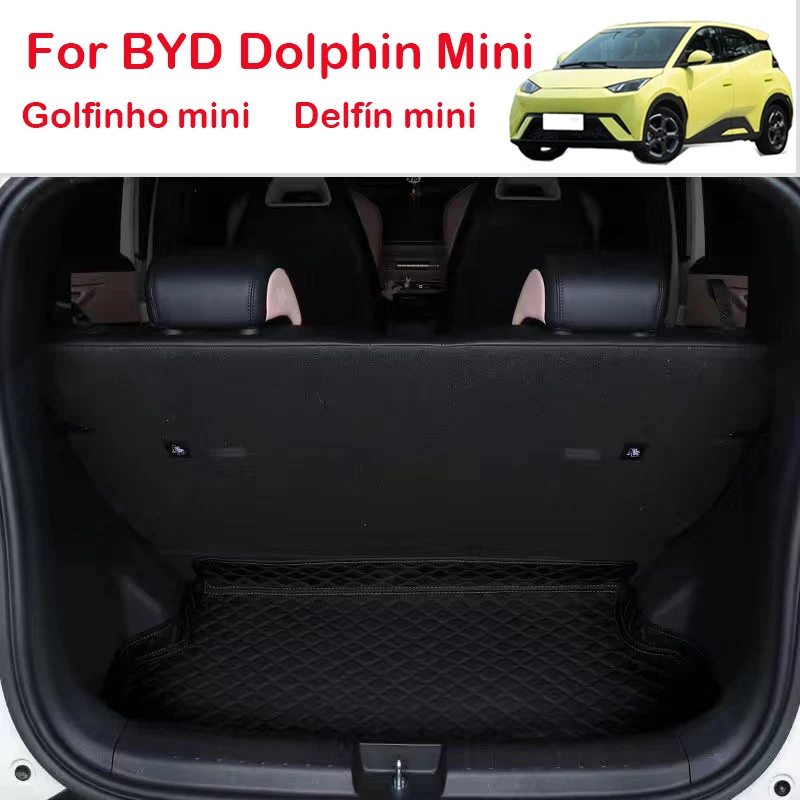 Tappetino per bagagliaio in pelle per BYD Dolphin Mini gabbiani 2023 2024 vassoio per fodera per stivali tappetino per protezione per fango