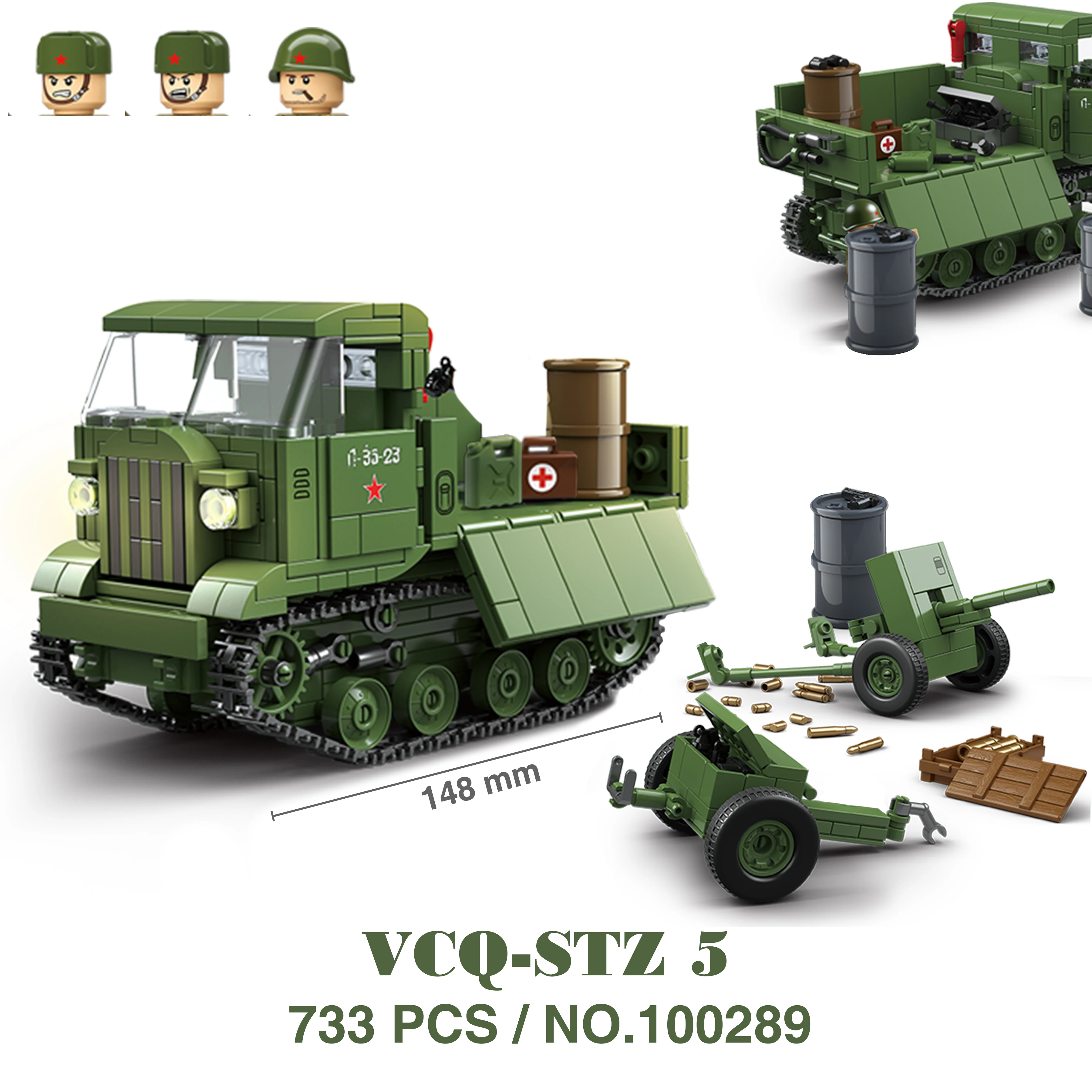 Militaire tanks Stuart SdKfz251 Panzer VI Sherman US Army Quan Guan WOII soldaat figuur model bouwsteen blok kind kinderen speelgoed