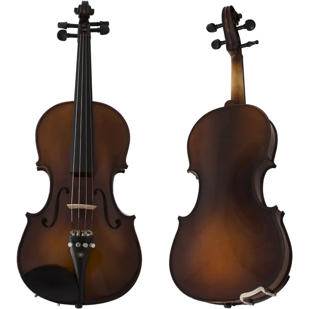 

Ebony Fitted Solidwood Violin in Varnish Antique with Deluxe Oblong Hard Case Size 4/4 (Full Size)