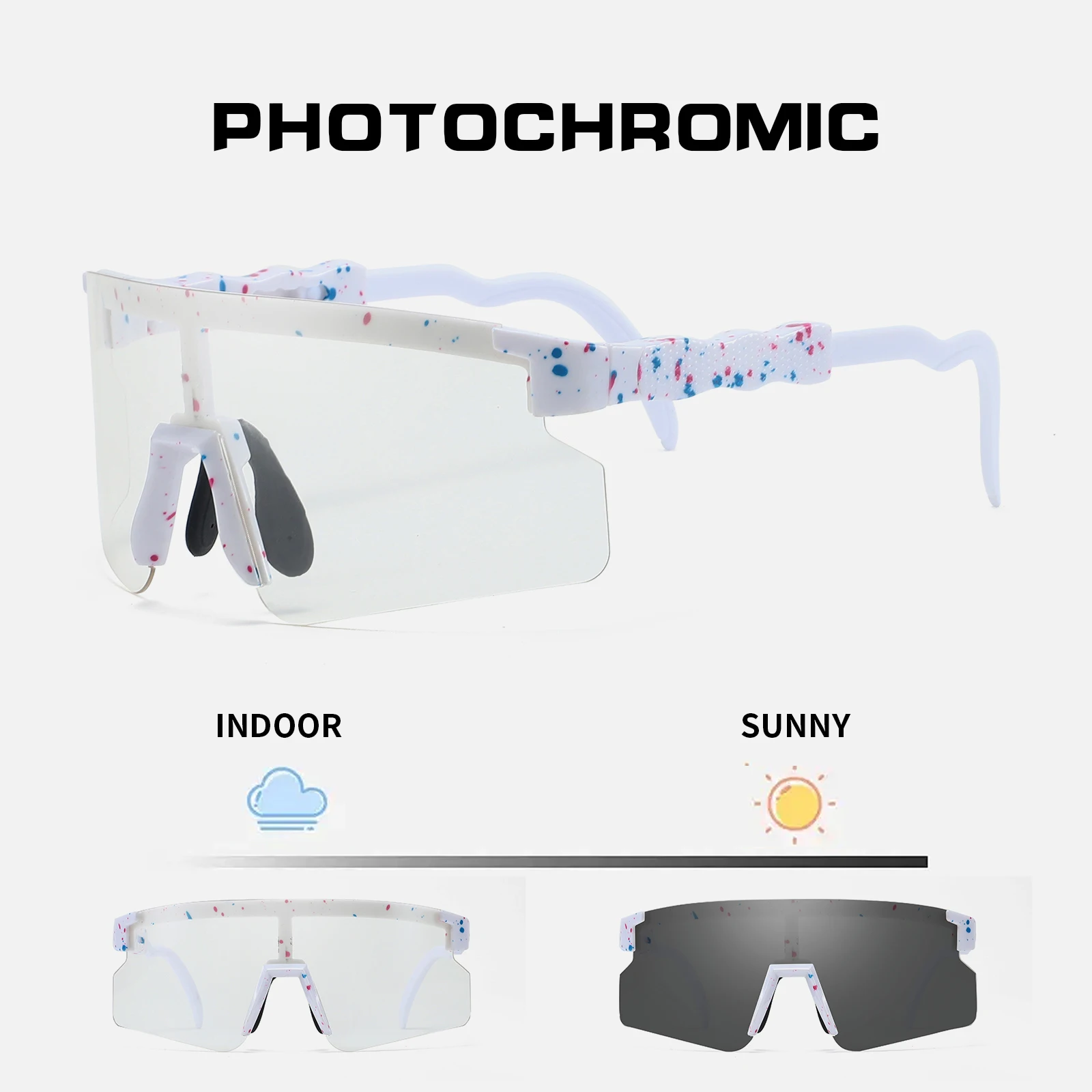 Kids Photocromic Sunglasses Children Outdoor Sport Youth Cycling Glasses Mtb Bike Bicycle Goggles Boys Girls UV400 Eyewear