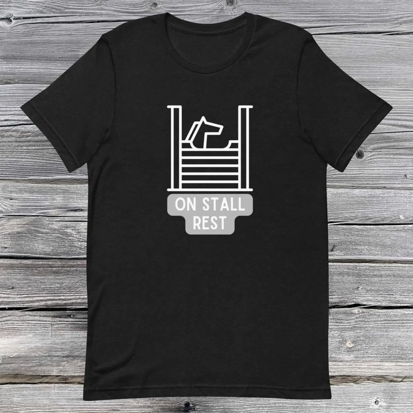 On Stall Rest Horse get well T Shirt EquesT Short sleeve unisex vintage Washed Versatile Breathable Stylish streetwear homme