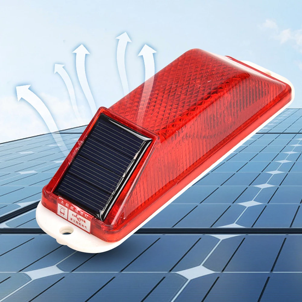 Solar LED Traffic Warning Light Indicator Light Strobe Light for Building Crash Barrier at Night Lamp small Flashing Light