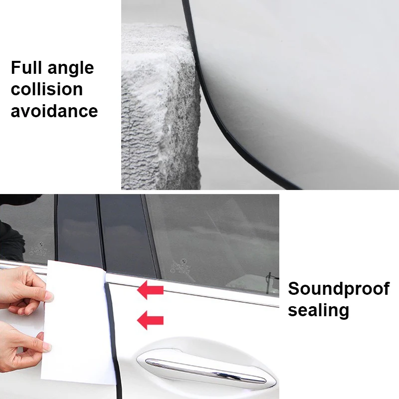 Bande d'étanchéité en caoutchouc pour porte de voiture, bord de porte, Anti-Collision, garniture d'isolation phonique pour capot de voiture, accessoires automobiles