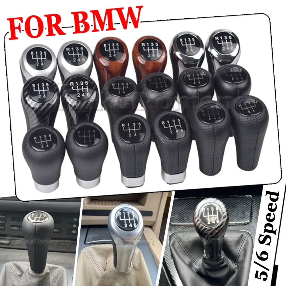 5-Gang 6-Gang-Schaltknauf Kopfs tock Schalthebel für BMW 1 3 5 6 7 series e90 e91 e92 e93 e30 e36 e46 f30 z4 e85 e86 x5 e53 x6