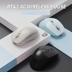 EWEADN Q5 Mini Wireless 2.4G+BT Rechargeable & Silent Mouse, Compatible with Laptop and Desktop Computer Gaming Office Mouse