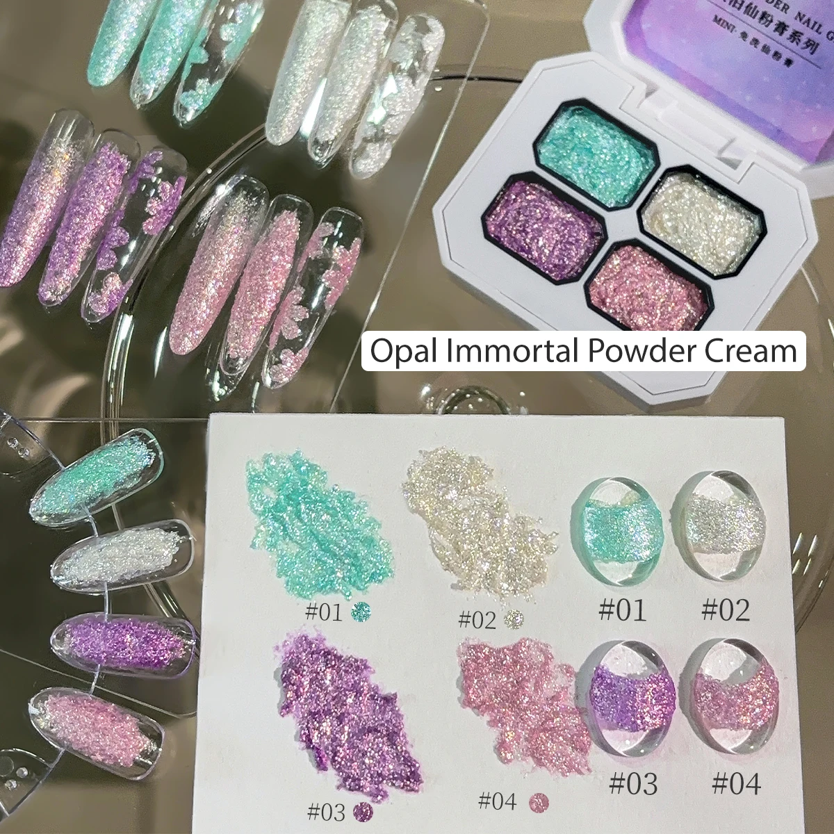 4-Colors Patting Gel Smudges Canned High Saturation Popular Semi-solid Nail Polish Ge Nail Salon DIY For Summer
