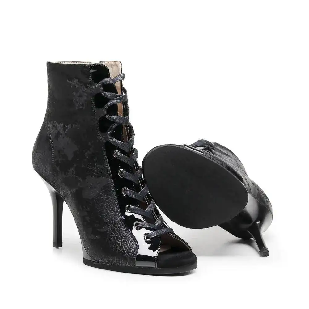 High Women Black Heels Trend Stilettos Jazz Dance Woman Shoes Latin Dancing Street Sexy Stilettos Booties Plus Size