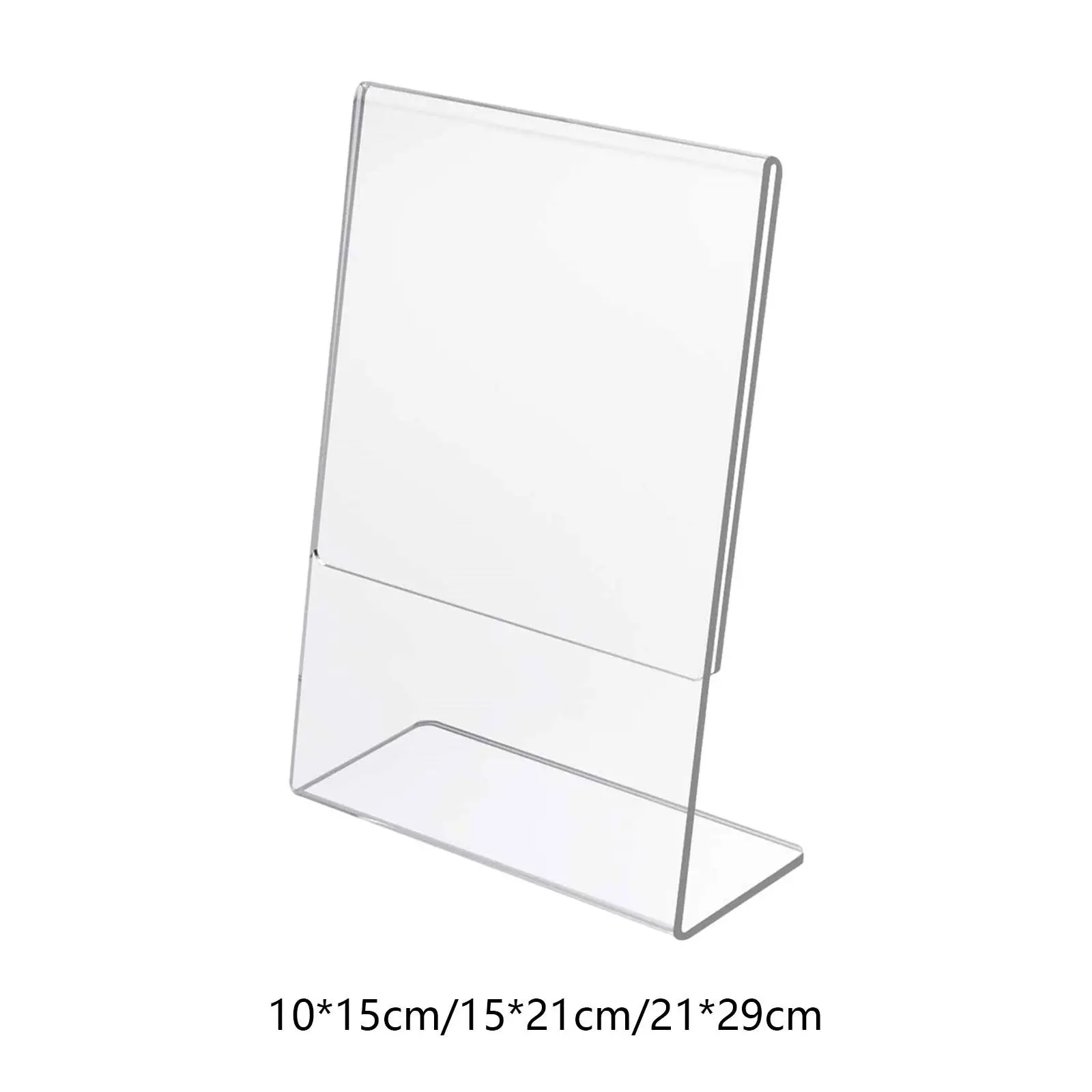 Clear Sign Display Holder Sign Holder Picture Photo Frame Tabletop Display Stand Paper Menu Holder for Restaurant