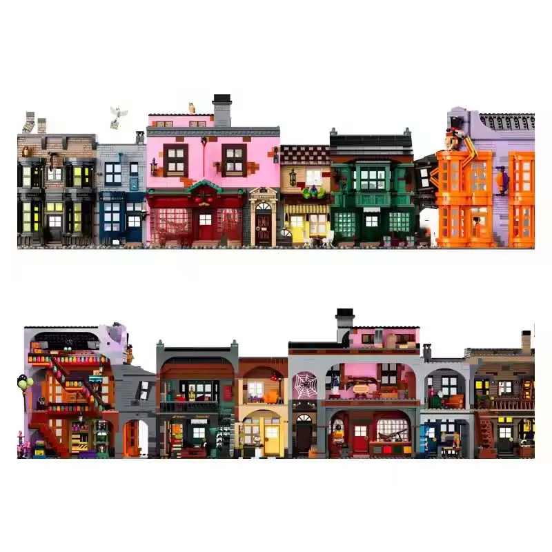 5544PCS Diagon Alley Building Blocks Bricks Model  75978 Compatible Birthday Toys Gifts