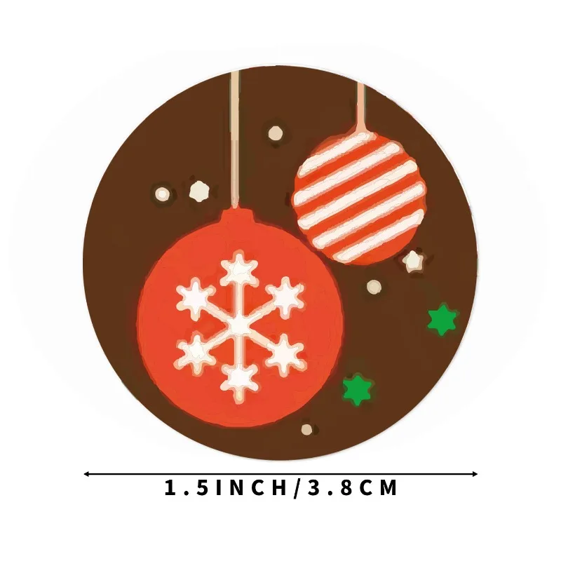 Roll Sticker Christmas Holiday Decoration Gift Series Self-adhesive Sticker Label Customized Baker Tea Packaging Seal