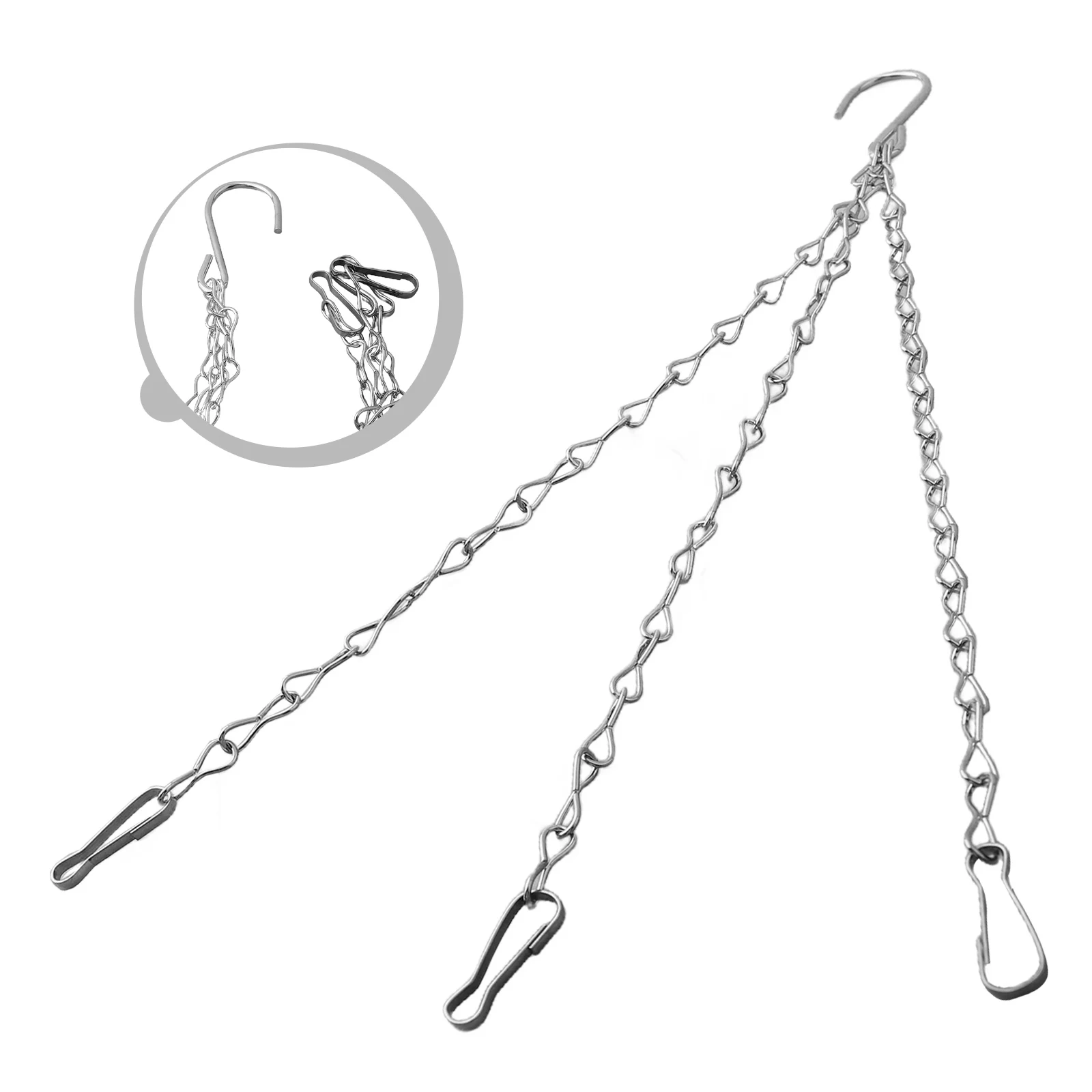 Replacement Metal Chains Sturdy Hooks for Hanging Bird Houses Flower Pots and Suet Baskets Indoors and Outdoors