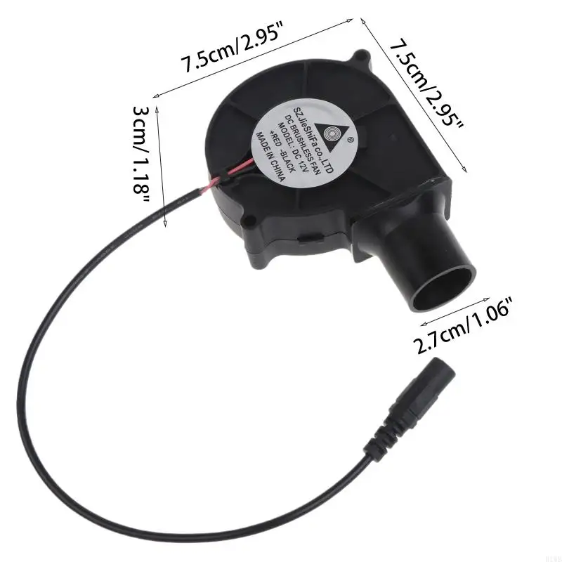 R1WB 75mm الشواء في الهواء الطلق مروحة الشواء الكهربائية المنفاخ 2500R 5.5x2.1 BBQ صهر الشواء مروحة الشواء