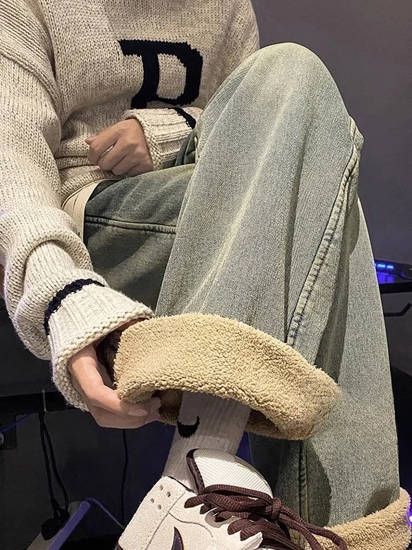 

Мужские джинсы Waed в винтажном американском стиле, весна-осень, свободные, прямые, широкие штанины, крутые брендовые рабочие брюки