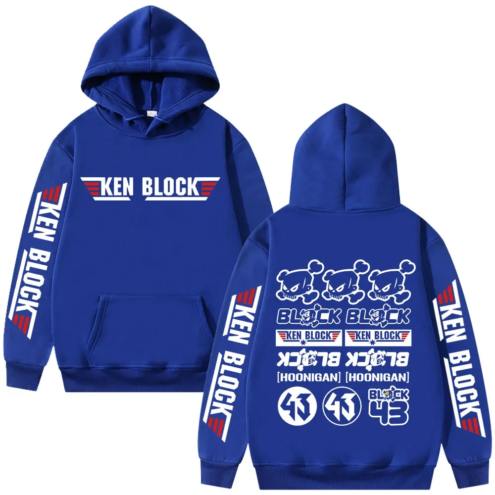 Rare Ken Block 43 Double Sided Print Hoodie Men Women Fashion Vintage Oversized Tracksuit Men's Fleece Cotton Hoodies Sweatshirt