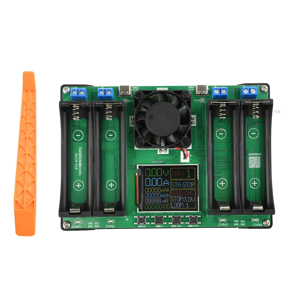 Testeur de capacité de batterie à écran LCD pour Batteries 18650, testeur de résistance interne à 4 canaux, analyseur universel de vérificateur de batterie