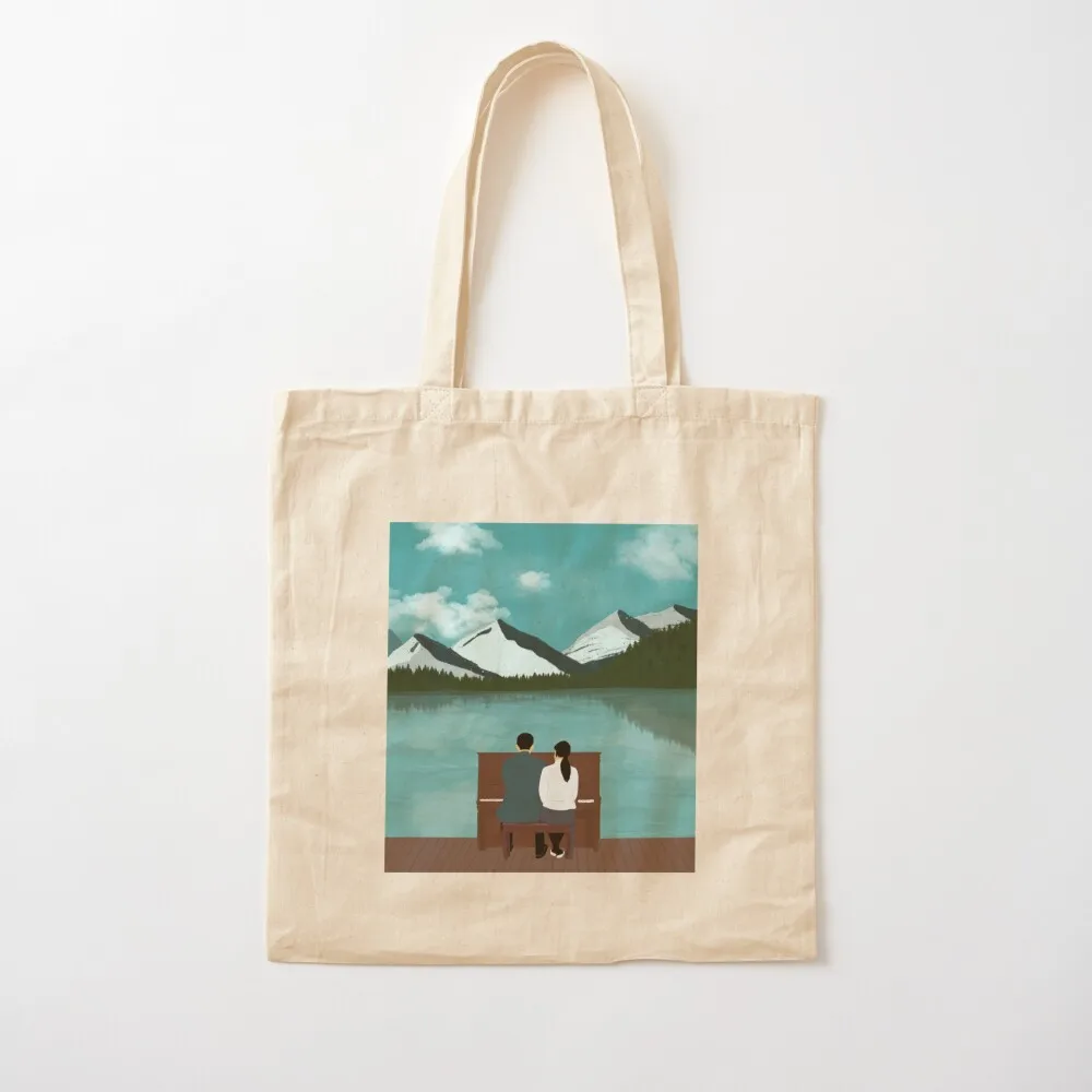 

Crash Landing on You - Piano Scene Tote Bag tote bag woman Fabric bag