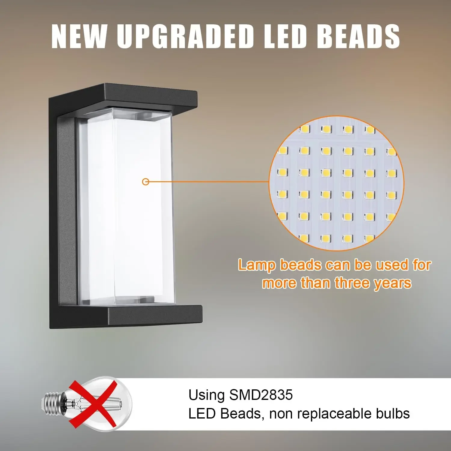 Наружные светильники 18 Вт, 6 шт., приятные для бюджета наружные светильники для крыльца, современные черные бра, настенное крепление, 1800 лм, 6000 К I